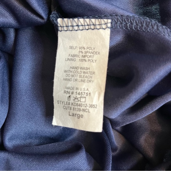 41 Hawthorn Stitch Fix Dress Womens Large Blue Julie Knit Faux Wrap Long Sleeve - Picture 8 of 8